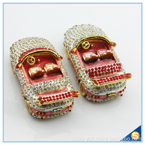 Full Crystal Car Shape Trinket Box Charm Home decoration Trinket Box SCJ184